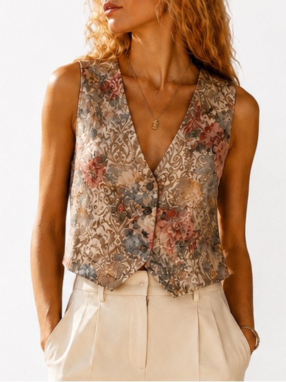 Vintage Floral Vest